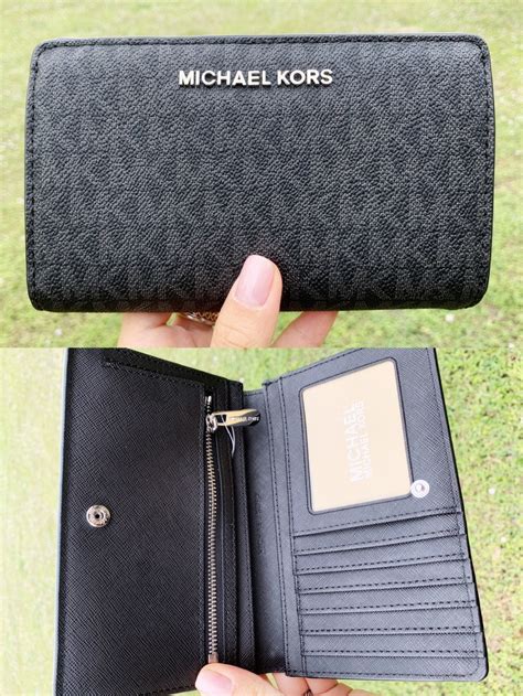 michael kors wallet travel slim|Michael Kors zippered wallet.